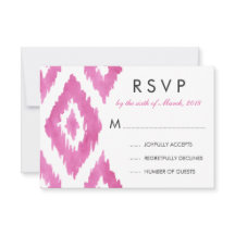 Heiß Rosa Ikat RSVP