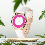 Heiß rosa Initialen personalisiert eWatch Armbanduhr<br><div class="desc">Geschenk für sie,  heiß rosa Armbanduhr</div>