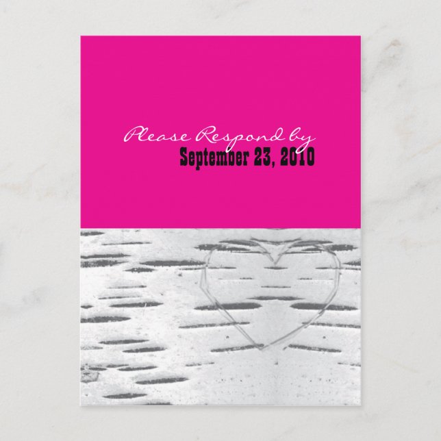 heiß rosa, moderne Birne Postkarte (Vorderseite)