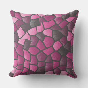 Heiß rosa Mosaikwurfkissen Kissen