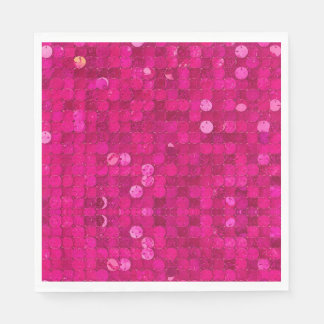 Heiß Rosa Pailletten Serviette