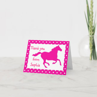 Heiß rosa Pferd Geburtstag Danke Notiz Karte