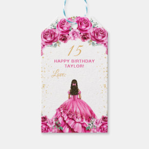 Heiß Rosa Prinzessin Quinceañera Alles Gute zum Ge Geschenkanhänger