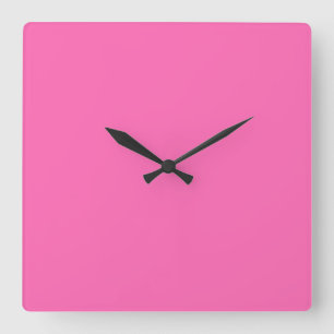 Heiß rosa quadratische wanduhr