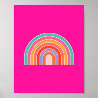 Heiß rosa Regenbogen Preppy farbenfroher Happy Rai