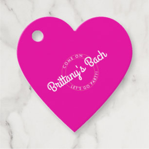 Heiß Rosa Retro Dolly Lass uns Party machen! Geschenkanhänger