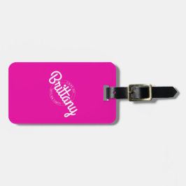 Heiß rosa Retro Dolly Let's Go Party! Gepäckanhänger