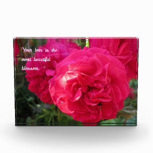 Heiß rosa Rose - Personalisierter Muttertag Fotoblock