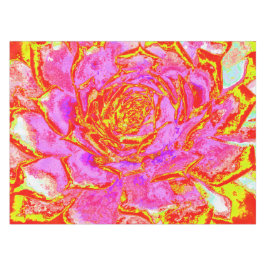 Heiß rosa, rot und gelb Sukkulat-Rosette Tischdecke
