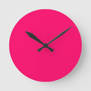 Heiß rosa runde wanduhr