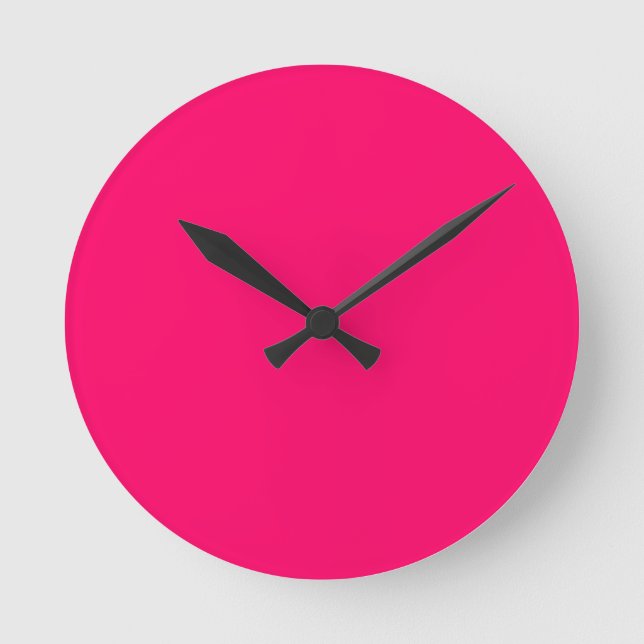 Heiß rosa runde wanduhr (Vorderseite)