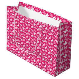 Heiß rosa Schmetterlinge Geschenktasche, Schmetter Große Geschenktüte