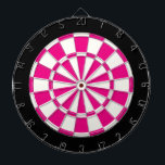 Heiß rosa schwarz und weiß dartscheibe<br><div class="desc">Schwarz-Weiß-Schwarz-Weiß-Karton</div>