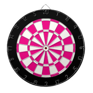 Heiß rosa schwarz und weiß dartscheibe