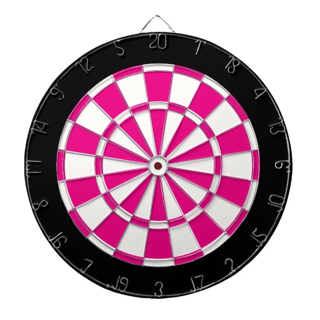 Heiß rosa schwarz und weiß dartscheibe (vorne)