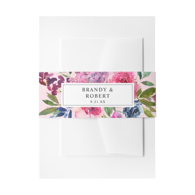 Heiß rosa und blau, blau, blass 2 Rosa Einladungsbanderole (Vorderseite Beispiel)