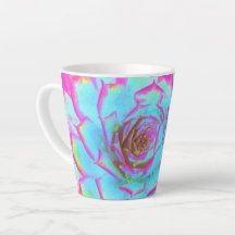 Heiß rosa und blau-sukkulente Sedum-Rosette