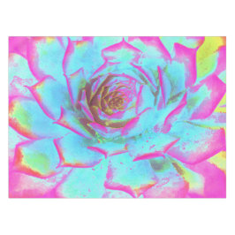 Heiß rosa und blau-sukkulente Sedum-Rosette Tischdecke