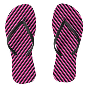 Heiß rosa und schwarz flip flops