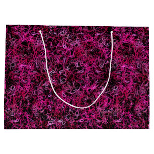 Heiß rosa und schwarz große geschenktüte