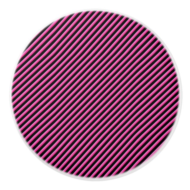 Heiß rosa und schwarz keramikknauf (Vorderseite)