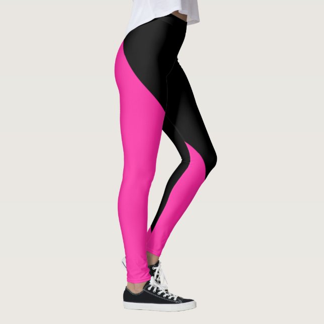 Heiß rosa und schwarz leggings (Rechts)