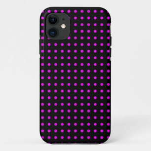 Heiß rosa und schwarzes Tupfenmuster Case-Mate iPhone Hülle