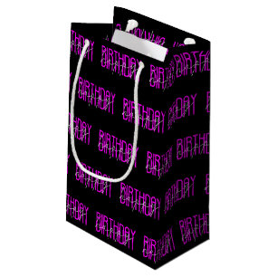 heiß rosa und weiß fröhliches Geburtstagsdesign Kleine Geschenktüte