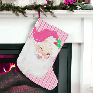 Heiß rosa Vintag Weihnachten Strumpf Kleiner Weihnachtsstrumpf