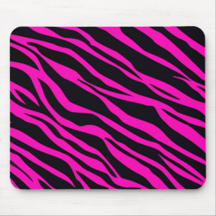 Heiß Rosa Zebra gestreift Mousepad
