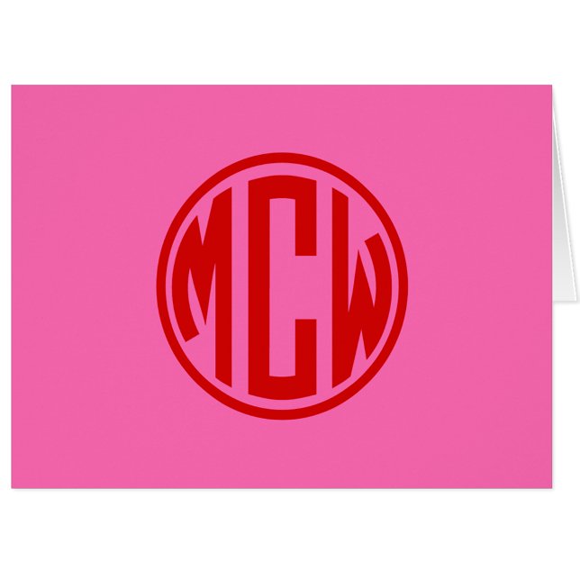 Heiß rosafarbene Preppy Circle Monogram DIY BG (Von Creator hochgeladen)