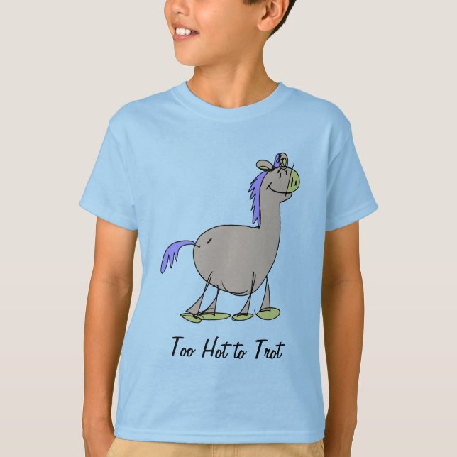 Heiß trotten Pferd T-Shirt (Vorderseite)