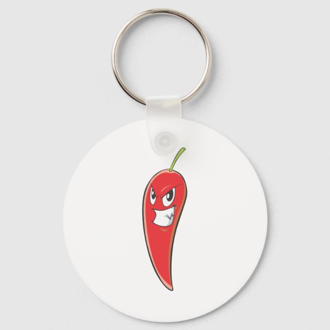 Heiß und scharf, roter Chili Pepper Schlüsselanhänger (Vorderseite)