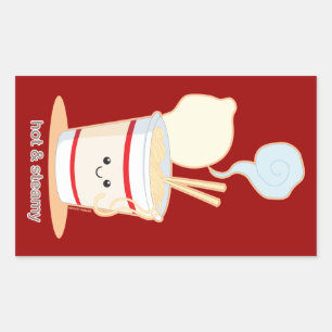 heiß und trocken rechteckiger aufkleber