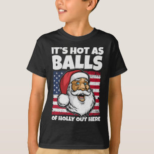 Heiß wie Santa Usa American Flag Shirt Weihnachten
