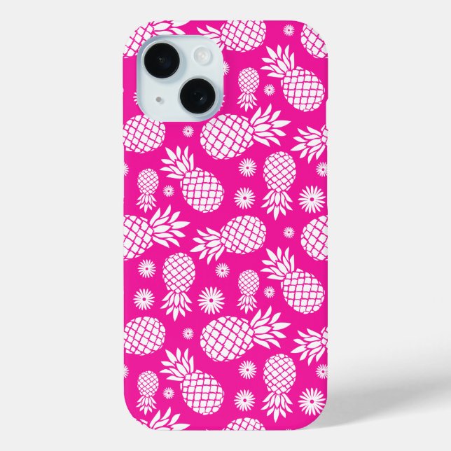 Heiße Ananas und Muster der Blume Case-Mate iPhone Hülle (Rückseite)
