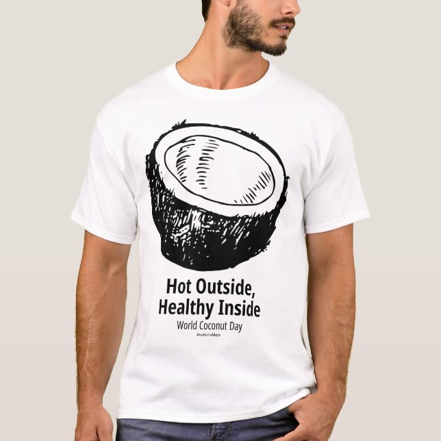Heiße Außenfassade gesundes Innenhof T-Shirt (Vorderseite)