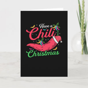 Heiße Chili-Pfeffer-Weihnachtsdesign, Unisex Karte