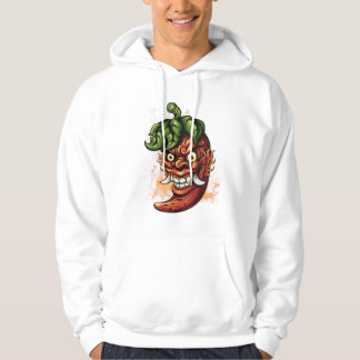 Heiße Dämonenpaprika - Wütendes Chili-Oni-Maskende Hoodie