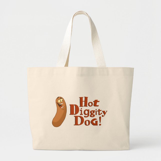 Heiße Diggity Hundetasche Jumbo Stoffbeutel (Vorne)