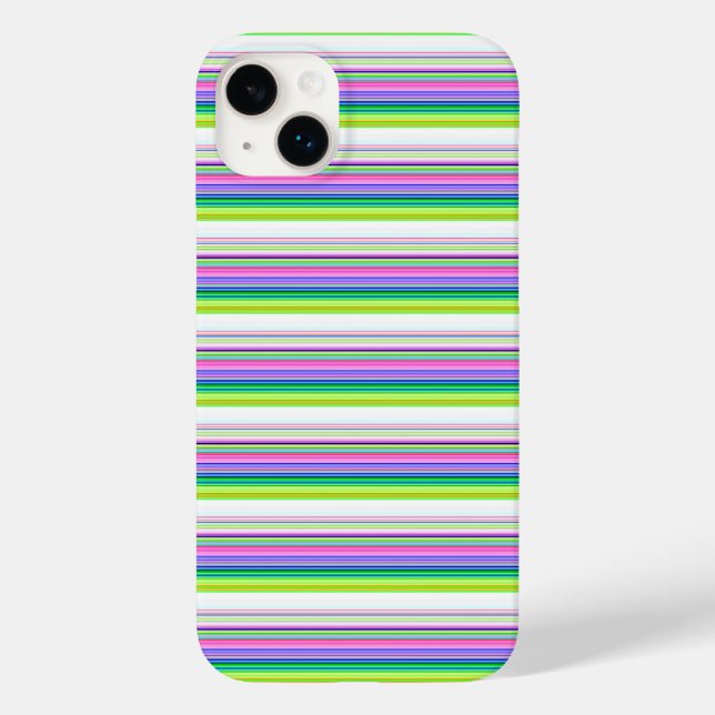Heiße farbenfrohe Neonstreifen Case-Mate iPhone Hülle (Rückseite)