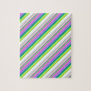 Heiße farbenfrohe Neonstreifen Puzzle