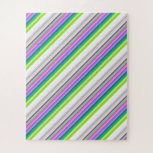 Heiße farbenfrohe Neonstreifen Puzzle