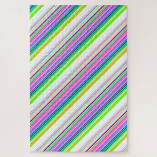 Heiße farbenfrohe Neonstreifen Puzzle