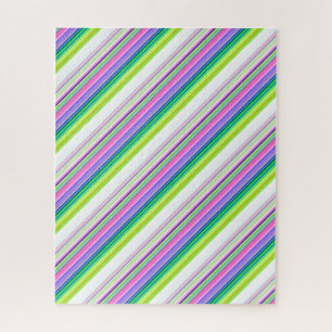 Heiße farbenfrohe Neonstreifen Puzzle