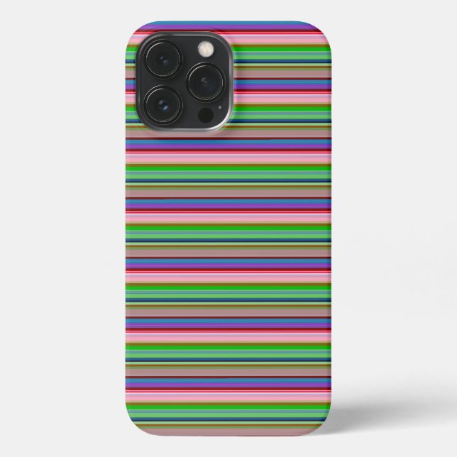 Heiße farbenfrohe Streifen iPhone Hülle (Rückseite)