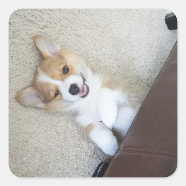 heiße Frau Quadratischer Aufkleber (Vorderseite)