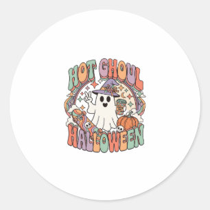 Heiße Ghoul Halloween Geist Hexenhut Skateboard Runder Aufkleber