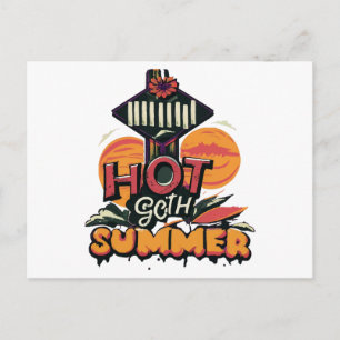 Heiße Goth-Sommer-Chic  Feiertagspostkarte