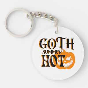 Heiße Goth-Sommer-Horror-Lächelnder Kürbis Schlüsselanhänger